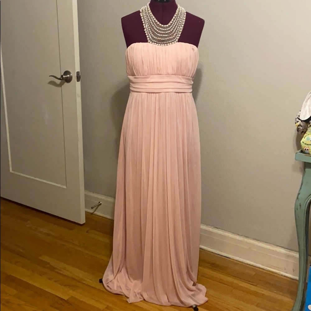 Pink chiffon gown
